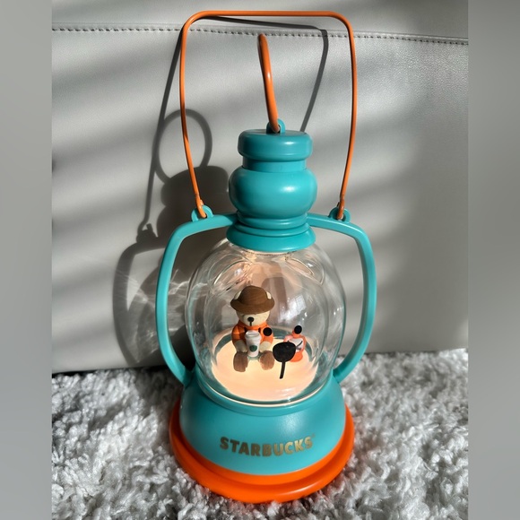 2021 Starbucks Little Bear Double-deck Retro LanternGlass Cup 10oz Camping